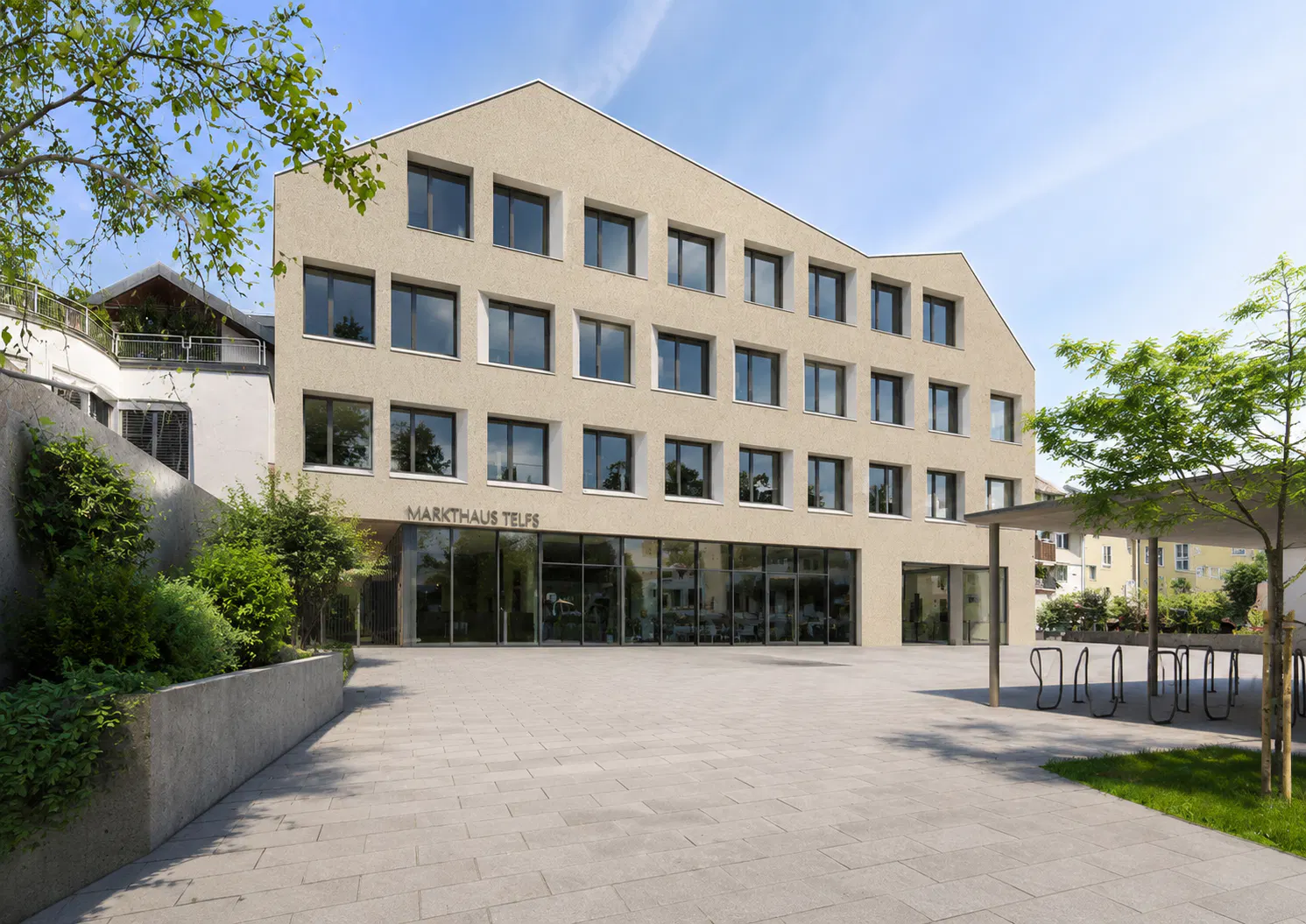 Außenansicht des Markthauses Telfs