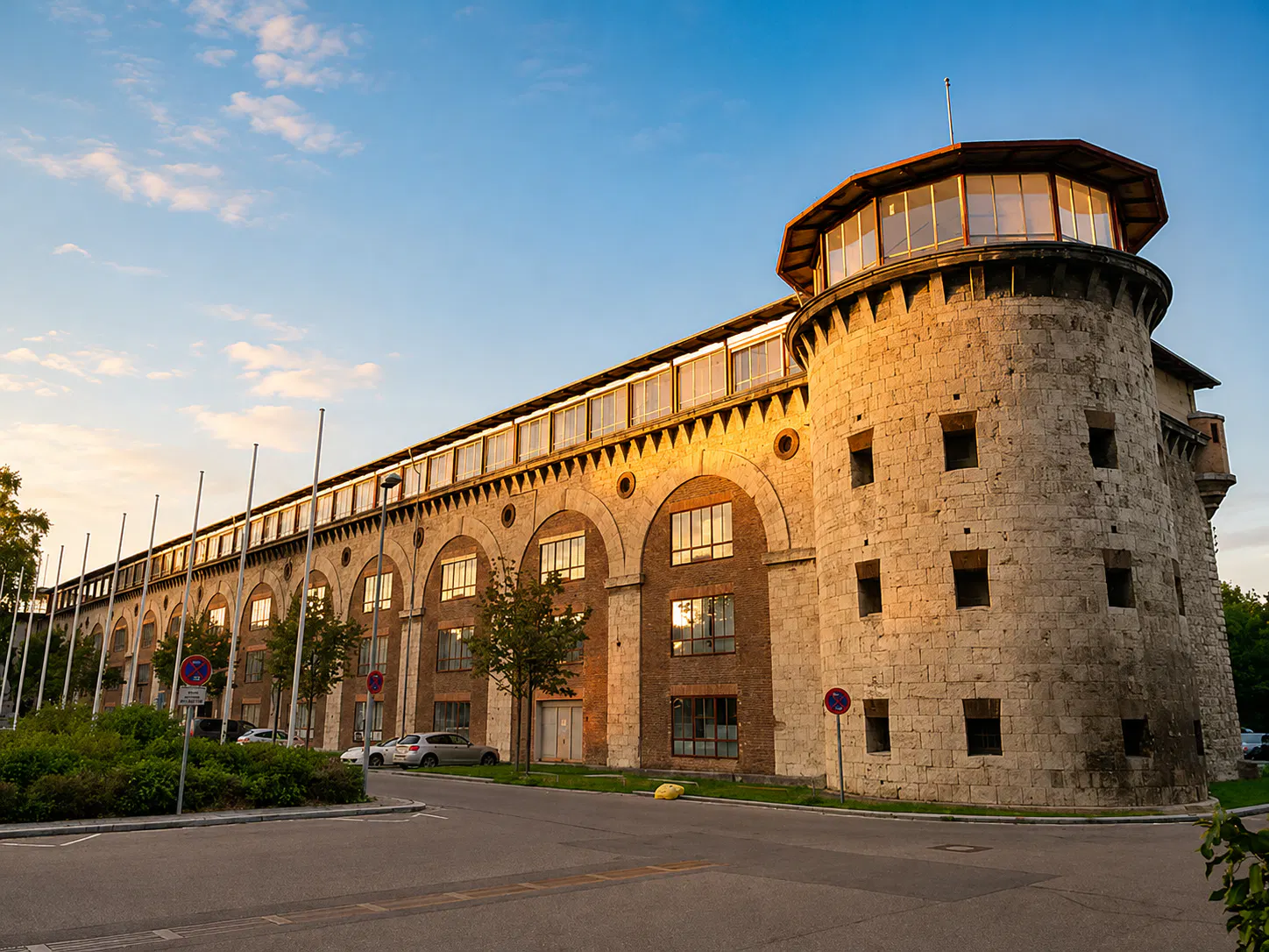 Außenansicht der Pionierkaserne in Ulm